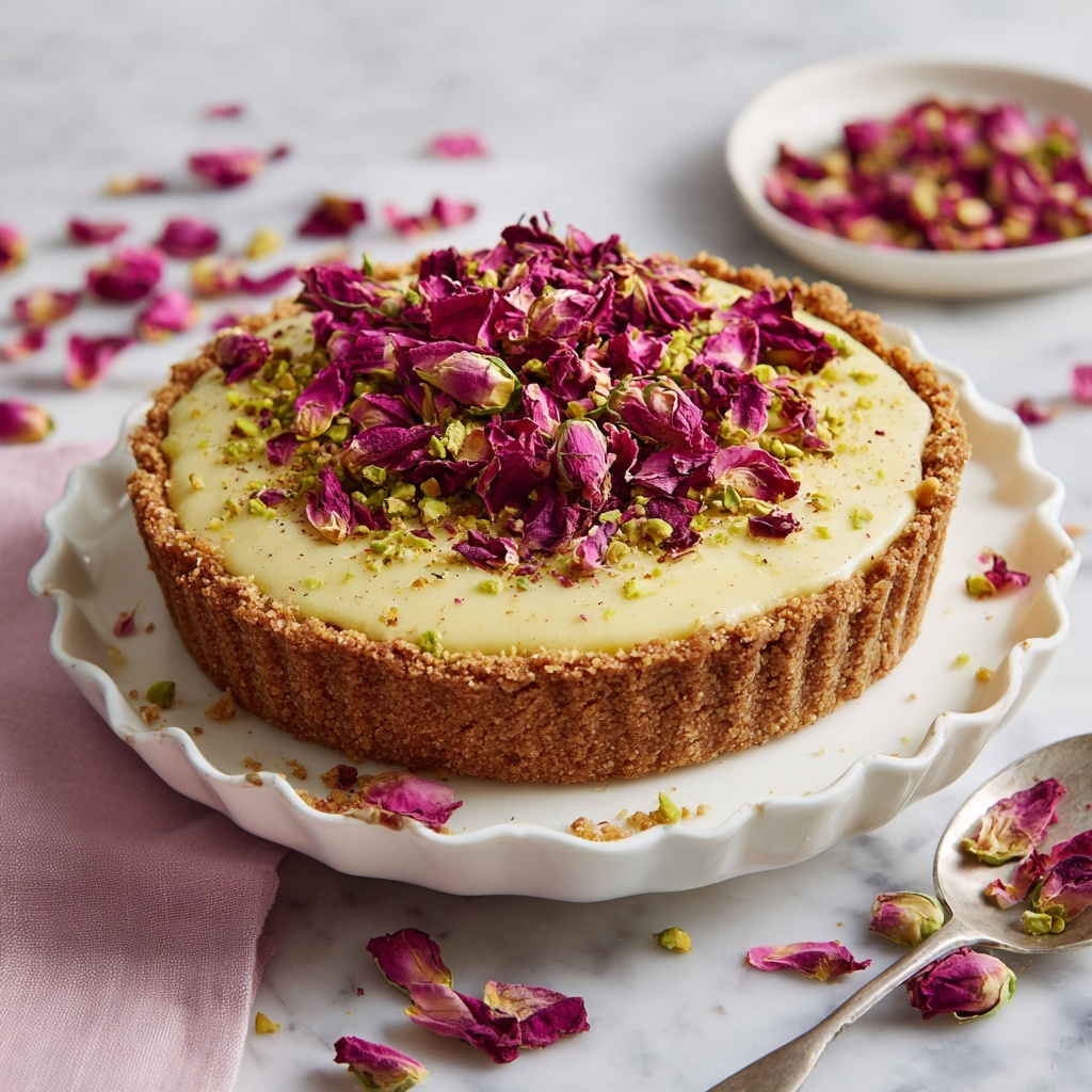 Rose Blossom Panna Cotta Tart Recipe - Recipe Image