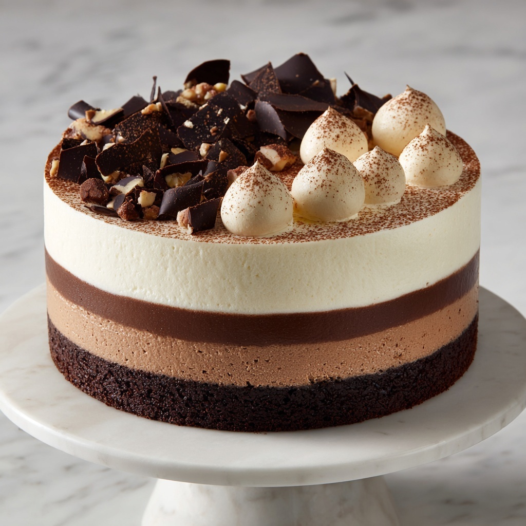 Tuxedo Cake: A Triple Chocolate Mousse Delight Recipe - Recipe Image