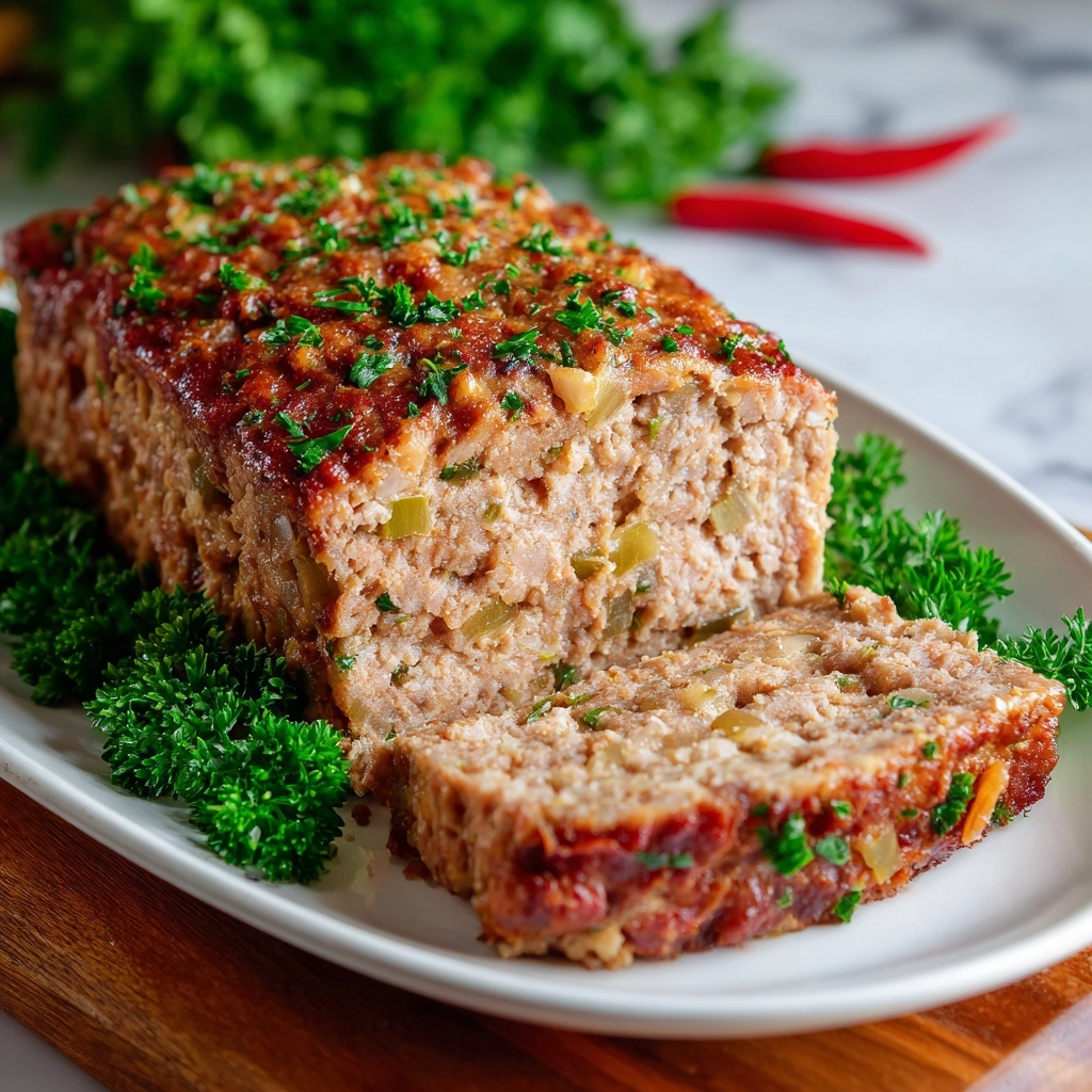 Turkey Stuffing Meatloaf with Sweet Ketchup Glaze Recipe - Recipe Image