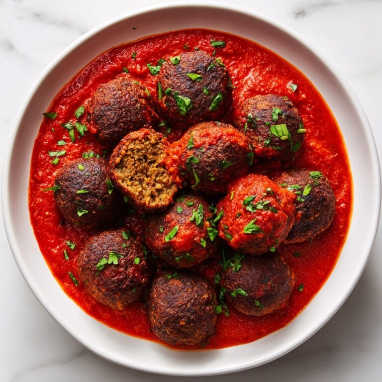 Ground Beef Meatballs in Marinara Sauce Recipe