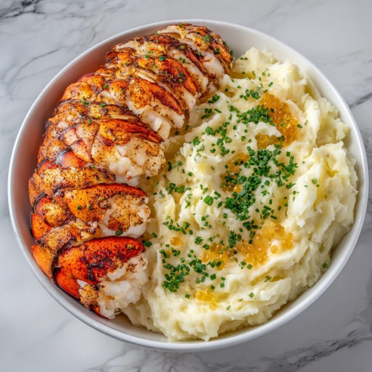 Garlic Butter Lobster Bites with Saffron Mashed Potatoes Recipe