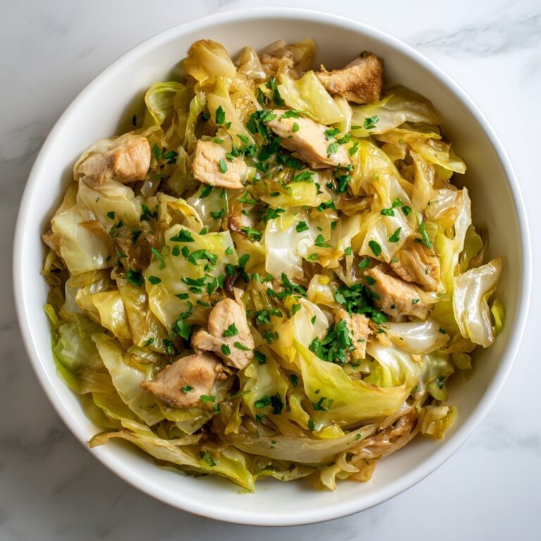 Sautéed Garlic Cabbage with Tender Chicken Recipe