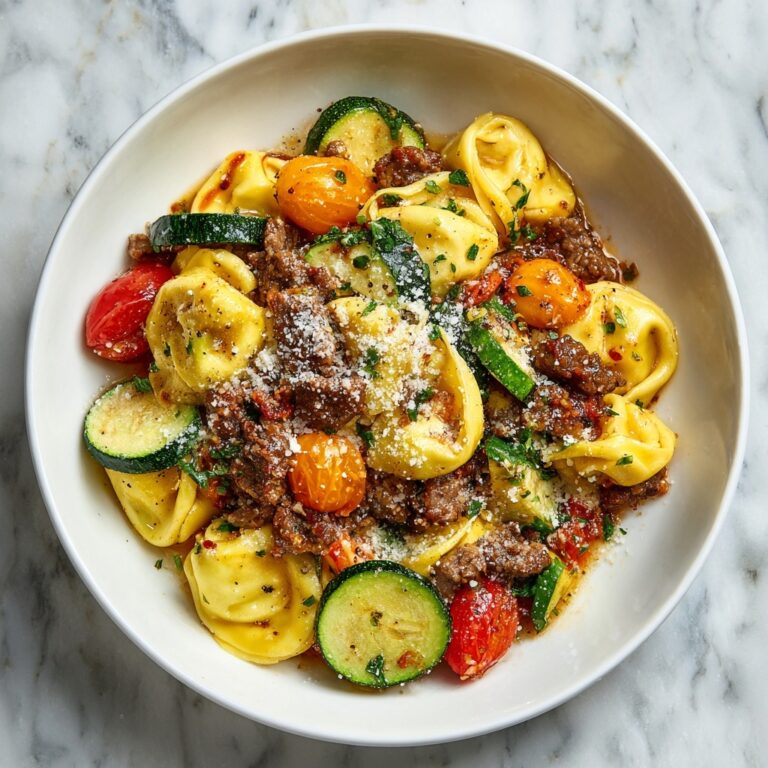 Garlic Parmesan Steak Tortellini Recipe