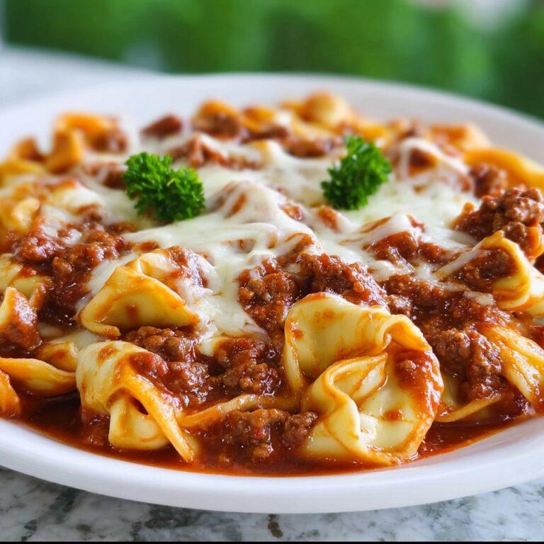 Cheesy Beef Tortellini Enchilada Casserole Recipe