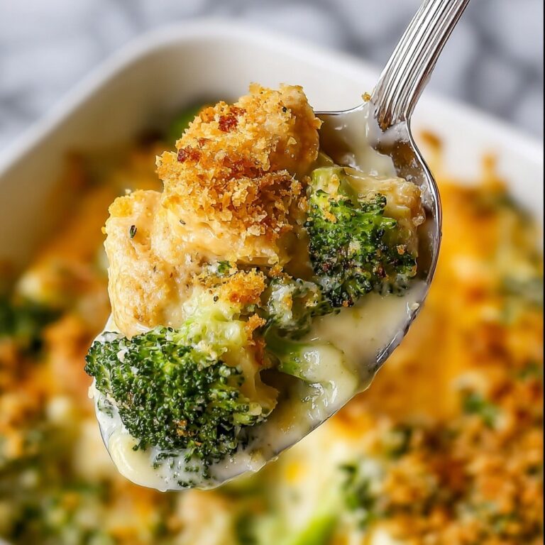 Chicken Divan with Broccoli and Cheddar Crispy Topping Recipe