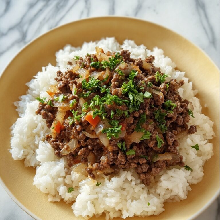 French Onion Ground Beef and Rice Casserole Recipe