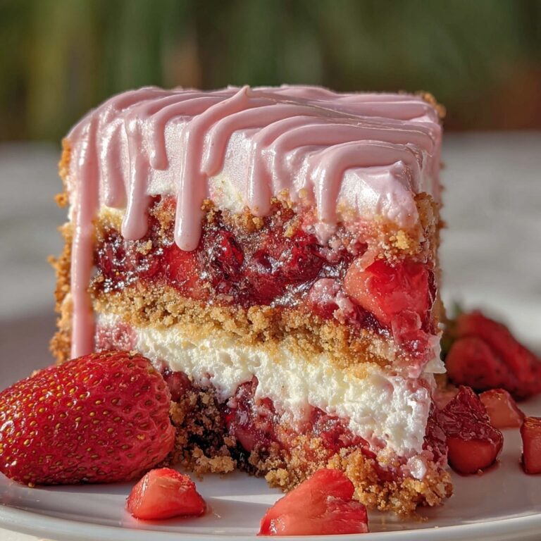 Strawberry Honeybun Cake with Strawberry Cream Icing Recipe