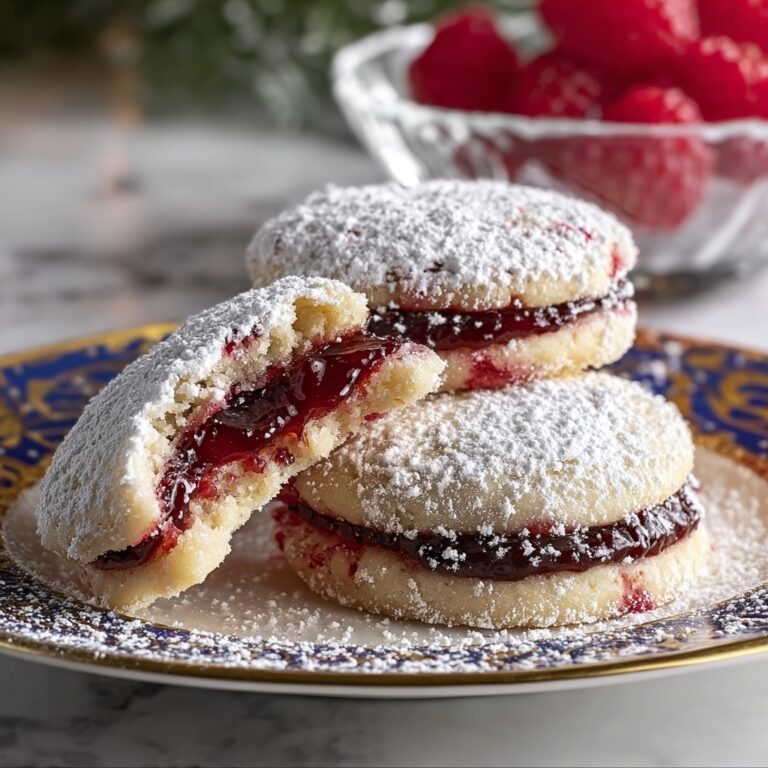 Raspberry-Filled Almond Snow Cookies Recipe