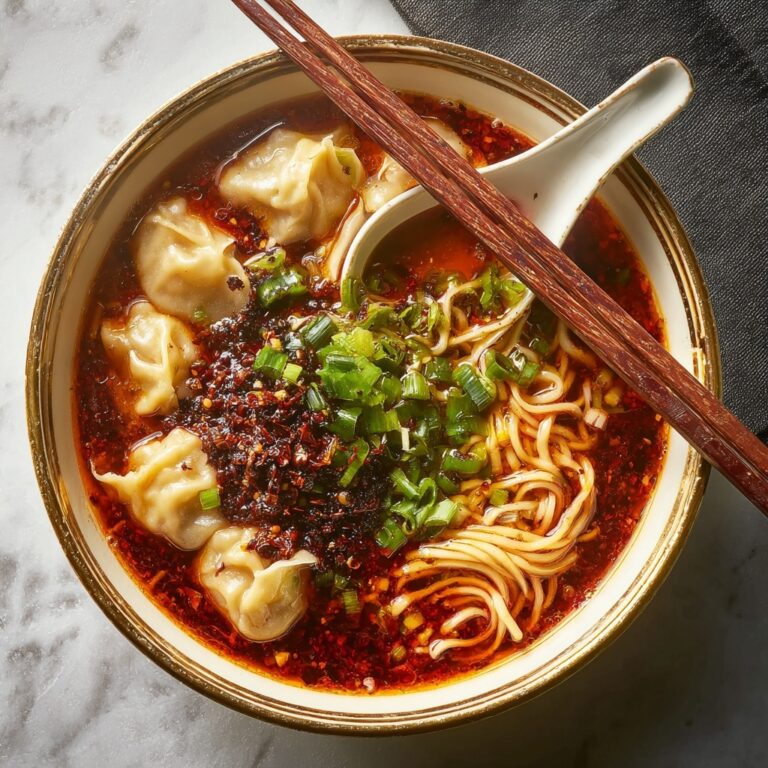 Hot and Sour Dumpling Noodle Soup Recipe
