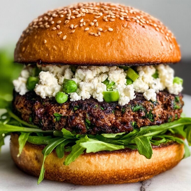 Sweet Pea and Feta Cheese Burgers Recipe