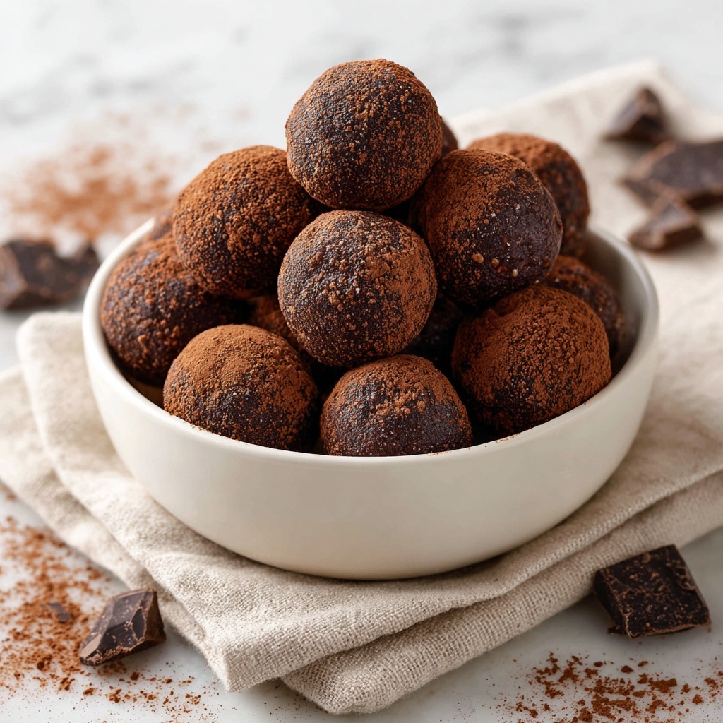 Vegan Chocolate Peanut Butter Energy Balls Recipe - Recipe Image