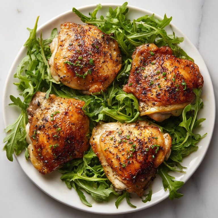 Oven Baked Chicken Thighs with Honey Mustard and Garlic Recipe