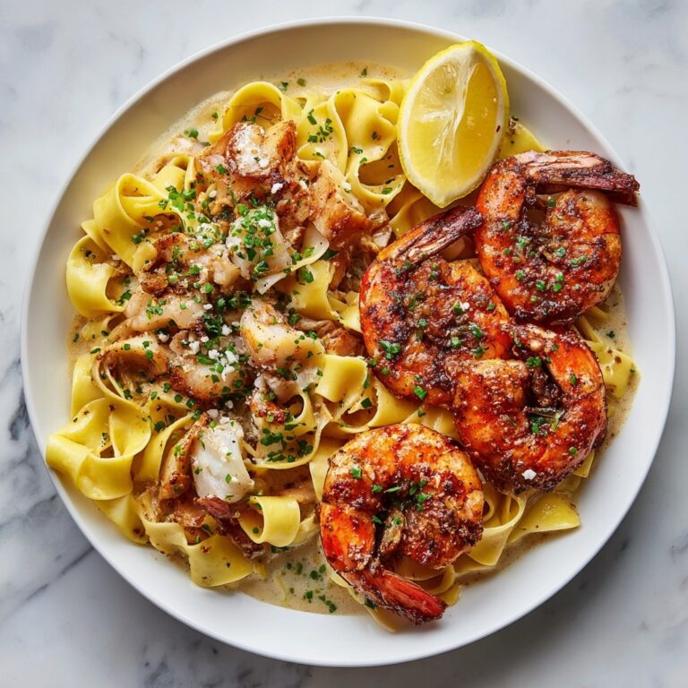 Lemon Pepper Lobster Shrimp Pasta Recipe