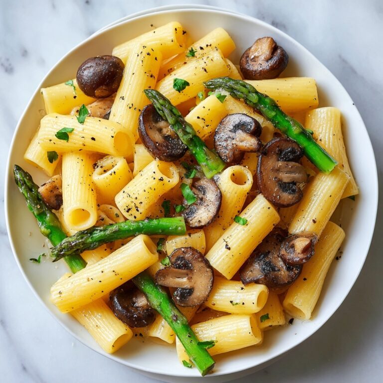 Creamy Mushroom and Asparagus Chicken Penne Recipe