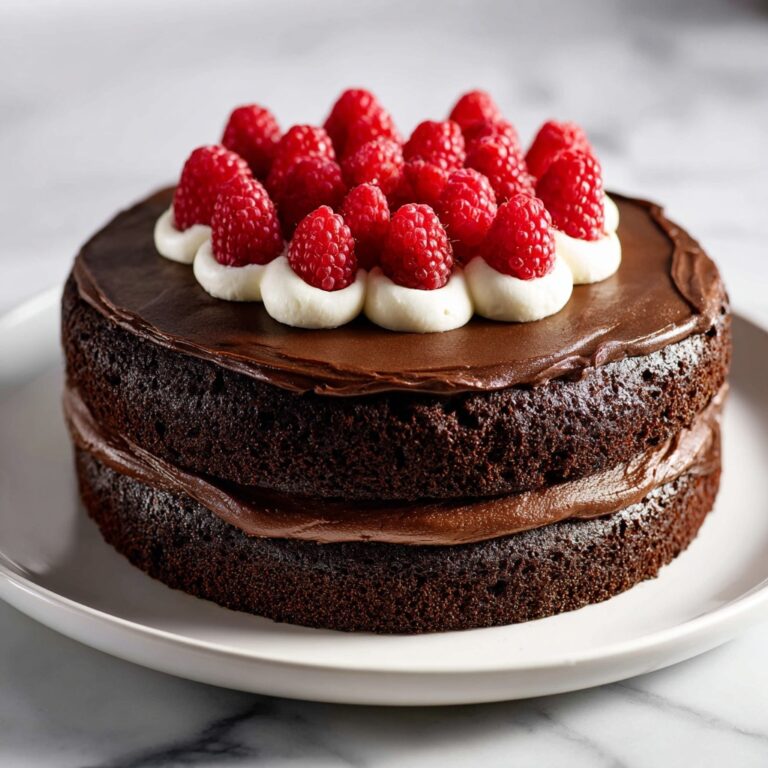 Raspberry Chocolate Ganache Cake Recipe
