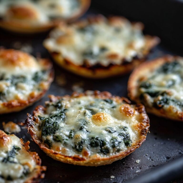 Spinach Dip Cheese Crisps Recipe