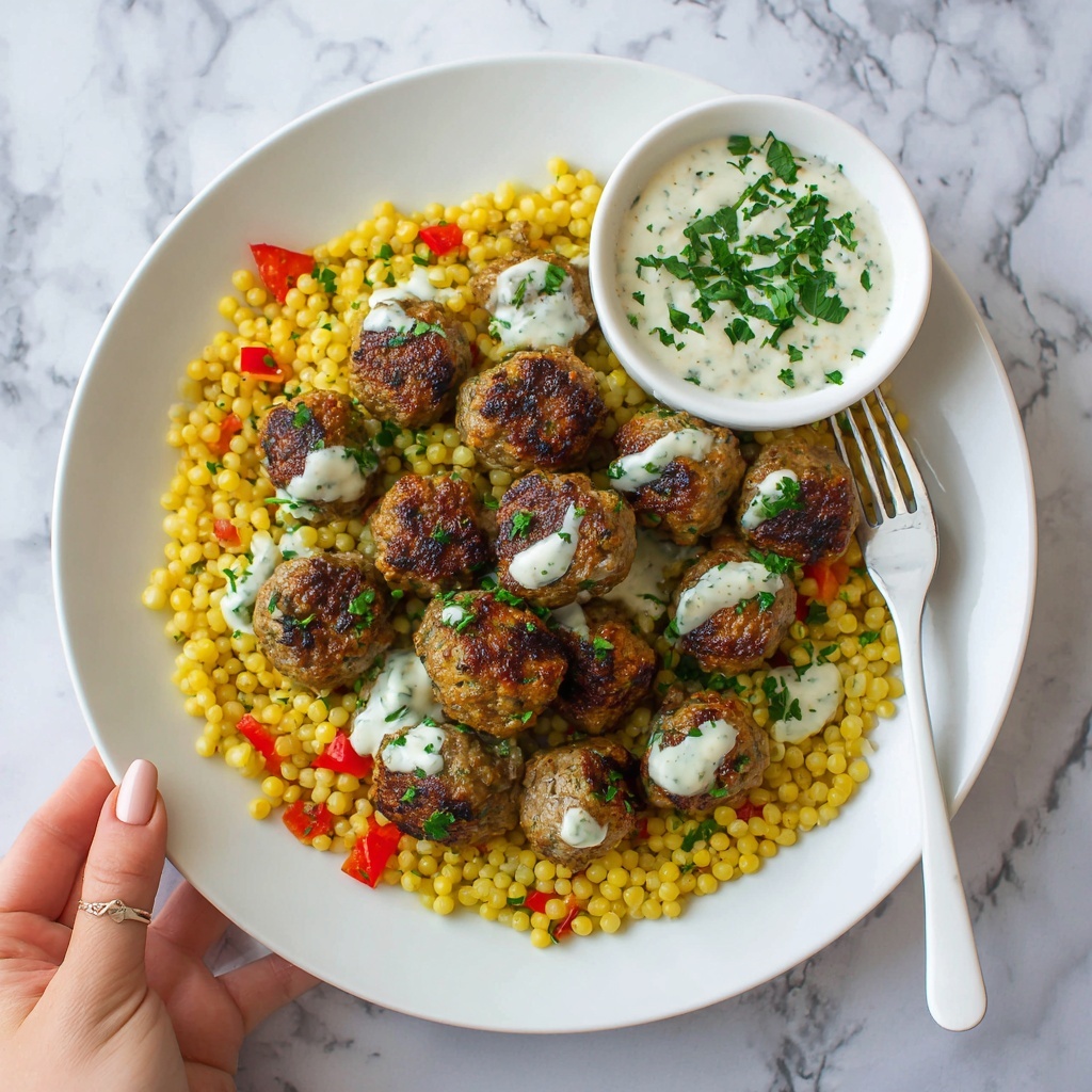 Greek Chicken Meatballs with Homemade Tzatziki Recipe - Recipe Image