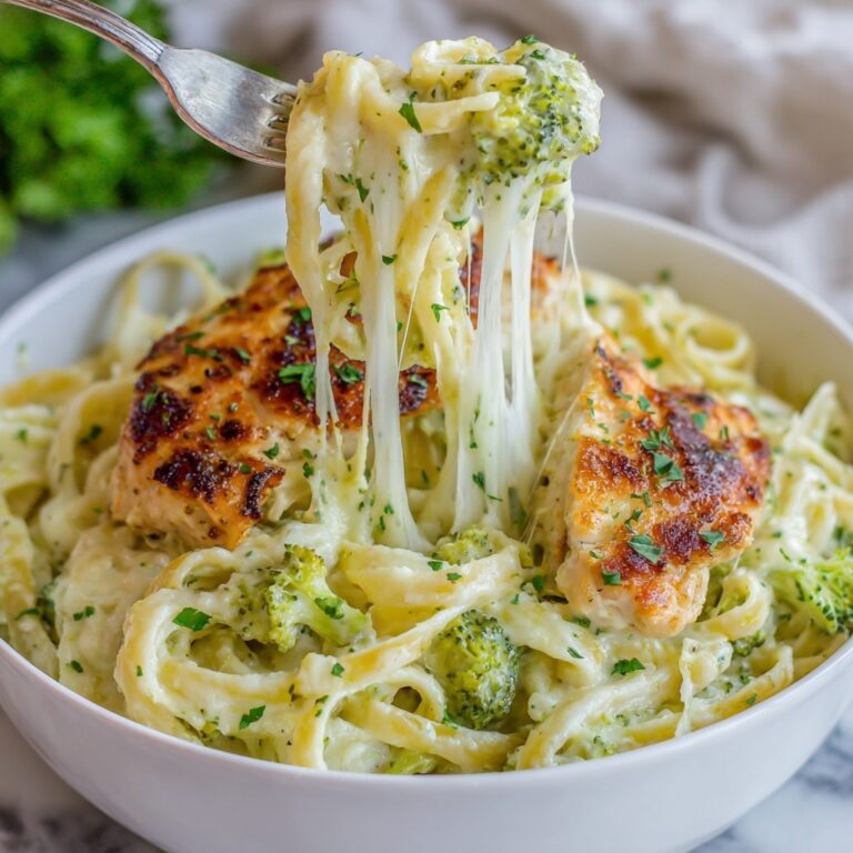 Tuscan Chicken with Creamy Broccoli Alfredo Penne Recipe