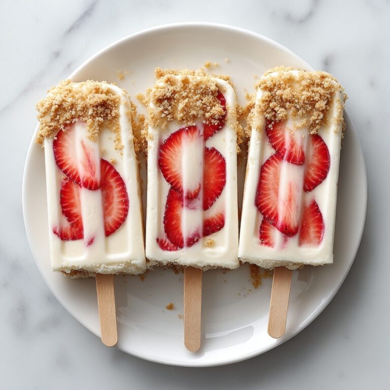 Strawberry Swirl Cheesecake Ice Pops Recipe