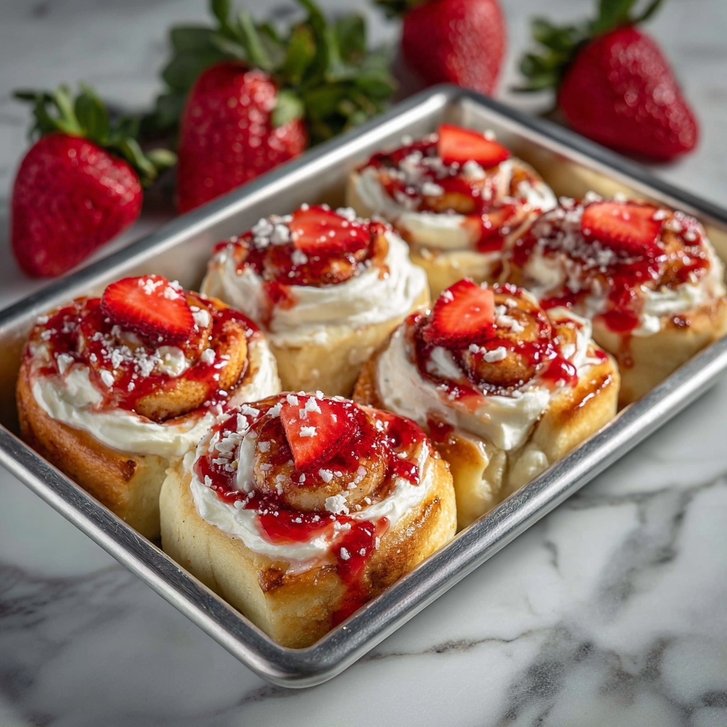 Strawberry Cheesecake Cinnabon Rolls Recipe - Recipe Image