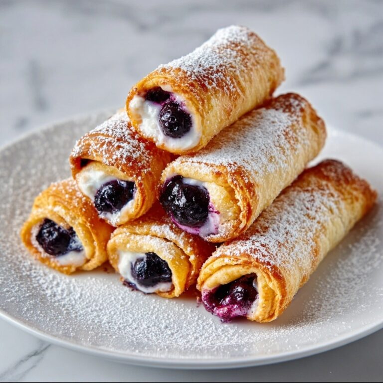Crispy Blueberry Cream Cheese Rolls Recipe