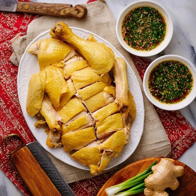 Cantonese White Cut Poached Chicken Recipe
