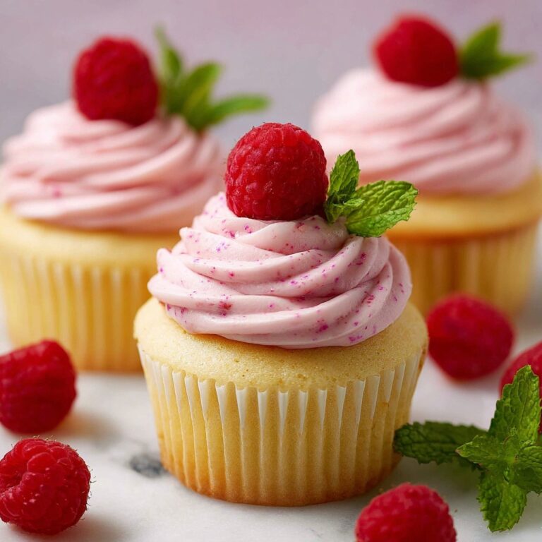 Raspberry Vanilla Cream Cheese Cupcakes Recipe