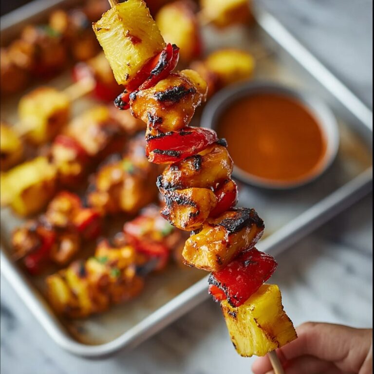 BBQ Pineapple Chicken Kabobs Recipe