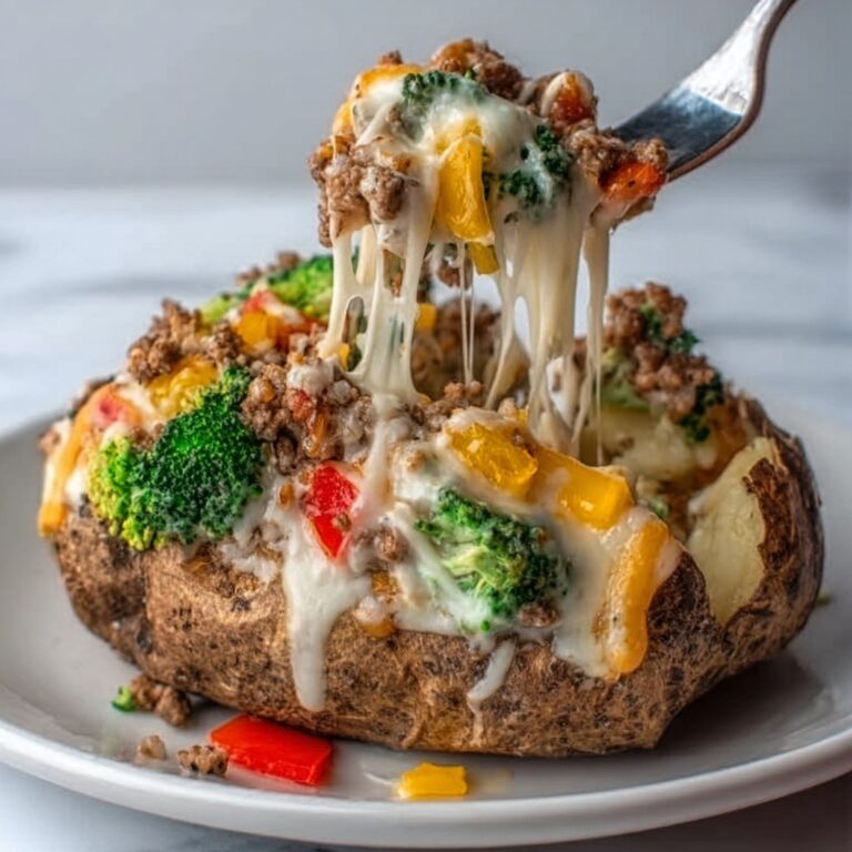 Loaded Jerk Chicken Baked Potato with Jerk Alfredo Sauce Recipe