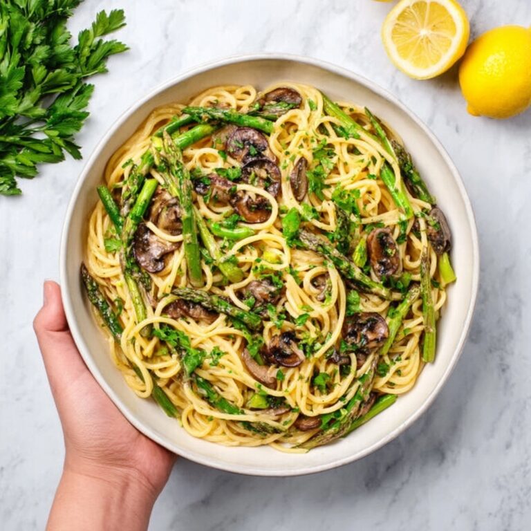 Roasted Asparagus and Mushroom Carbonara Recipe