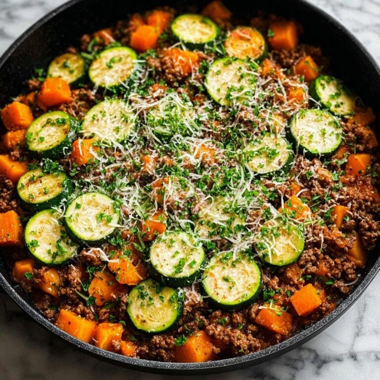 Ground Beef Zucchini Sweet Potato Skillet Recipe