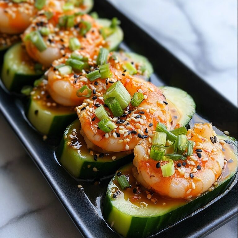 Spicy Shrimp Cucumber Sushi Boats Recipe