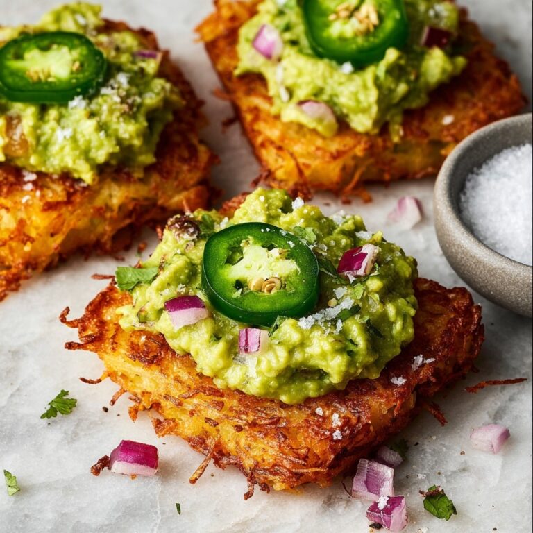 Spicy Smashed Avocado Hash Brown Toasts Recipe