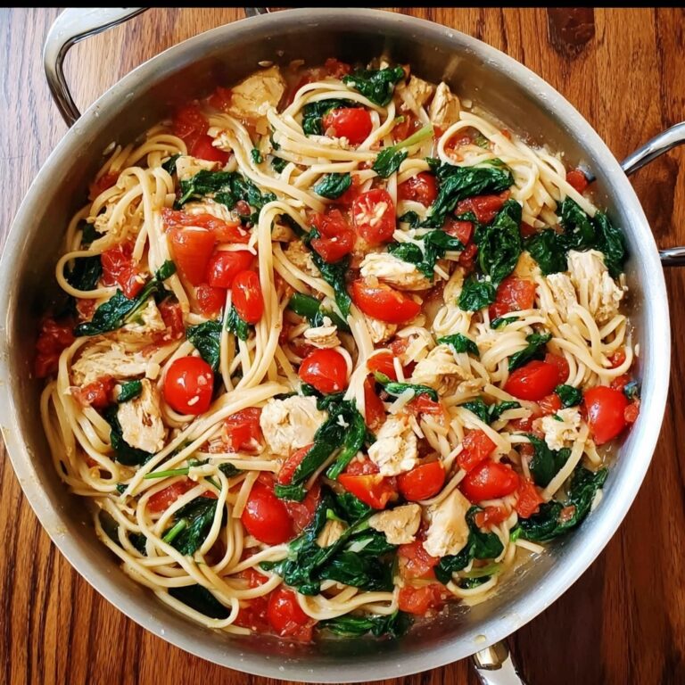 Tomato Spinach Shrimp Pasta Recipe