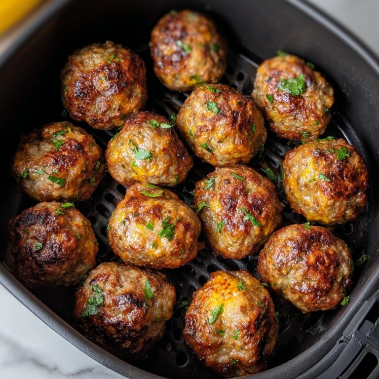 Juicy Air Fryer Beef Meatballs Recipe