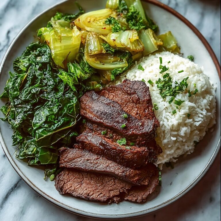 Herby Lemon Garlic Steak and Rice Recipe