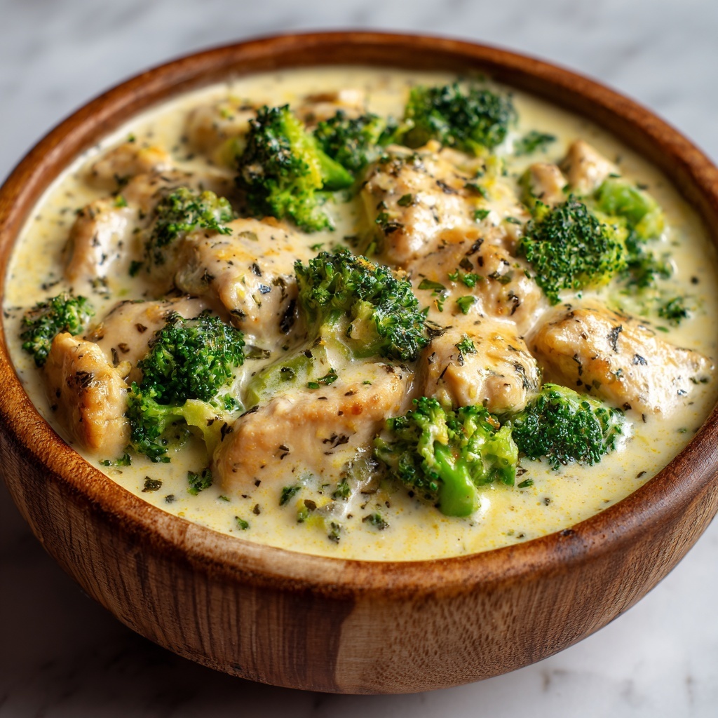 Chicken with Broccoli in a Creamy Cheesy Sauce Recipe - Recipe Image