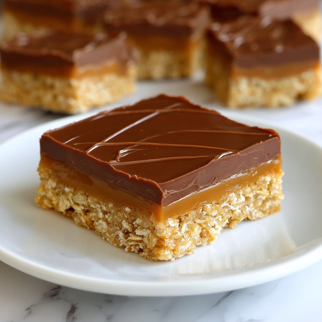 Best No-Bake Chocolate Oatmeal Bars Recipe - Recipe Image