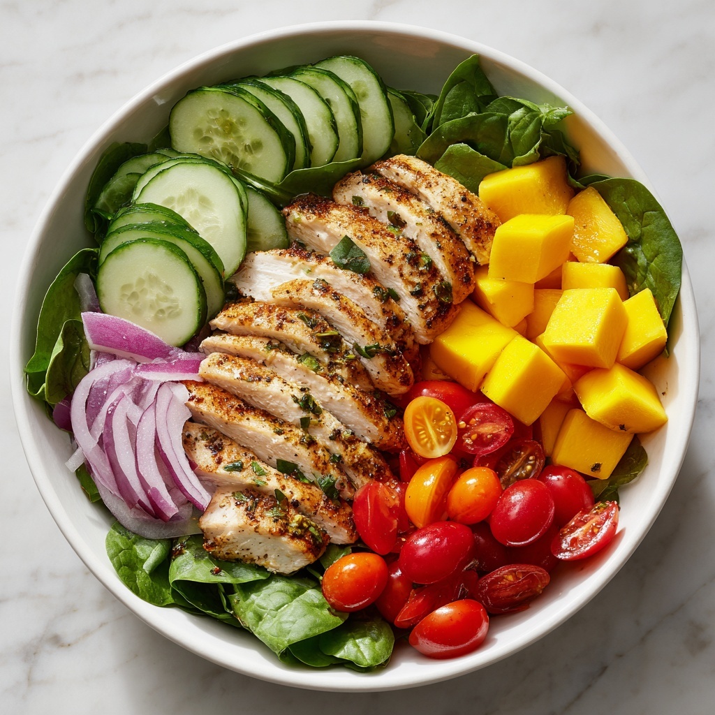 Chicken Mango Salad with Honey Lemon Dressing Recipe - Recipe Image