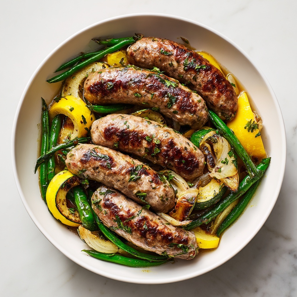 Air Fryer Sausage with Vegetables Recipe - Recipe Image