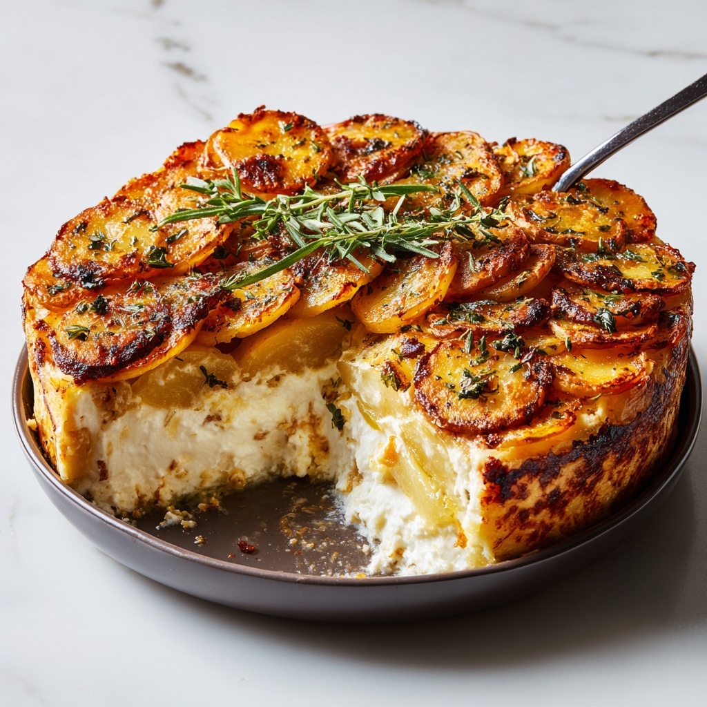 Golden Potato and Balsamic Torte with Fresh Thyme Recipe - Recipe Image