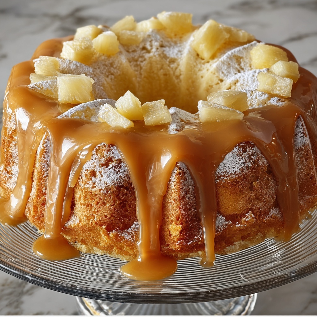 Pineapple Cream Cheese Pound Cake Recipe - Recipe Image