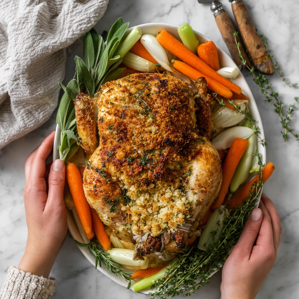 Best Roasted Turkey with Flavorful Herb Butter Recipe - Recipe Image