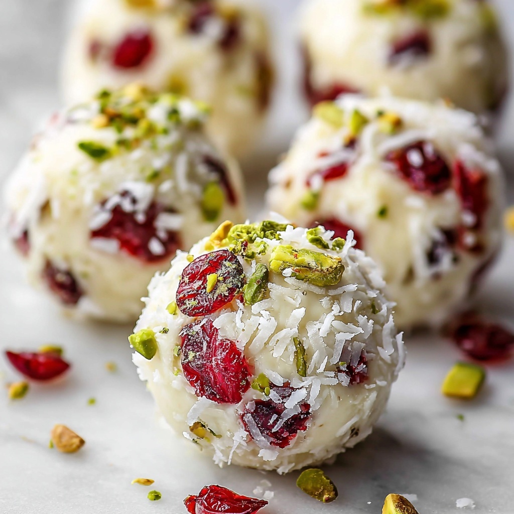 Cranberry Pistachio White Chocolate Truffles Recipe - Recipe Image