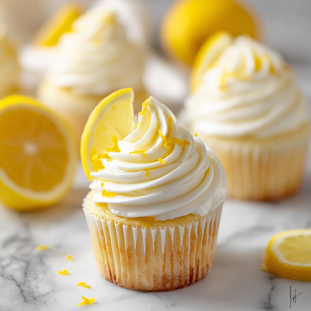 Lemon Muffins with Whipped Cream and Lemon Zest Recipe - Recipe Image