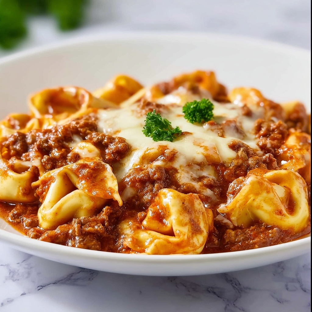 Cheesy Beef Tortellini Enchilada Casserole Recipe - Recipe Image