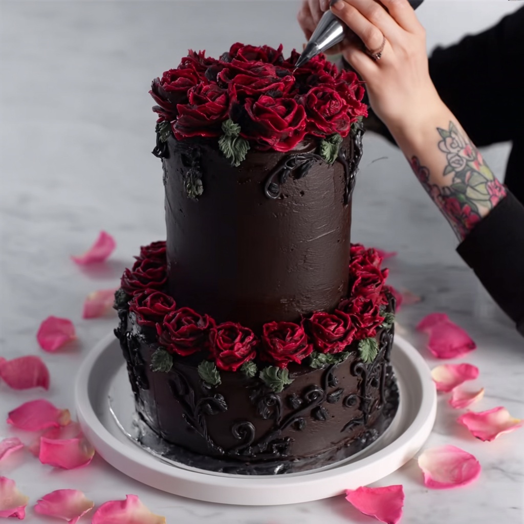 Dark Romance Cake Recipe - Recipe Image
