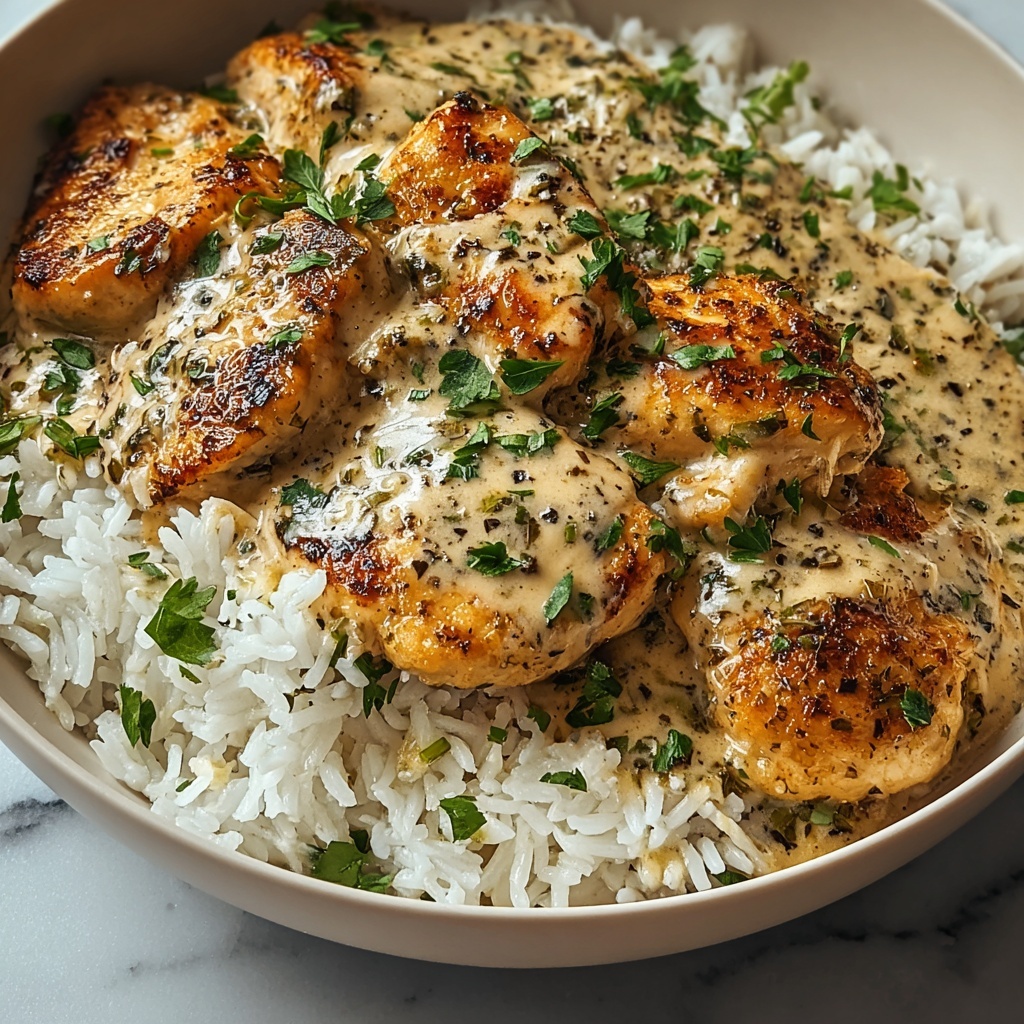 Creamy Herb Chicken & Basmati Rice Recipe - Recipe Image