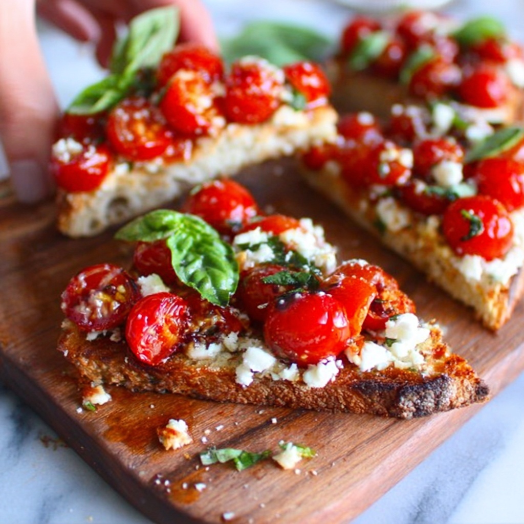 Caprese Toast Recipe - Recipe Image