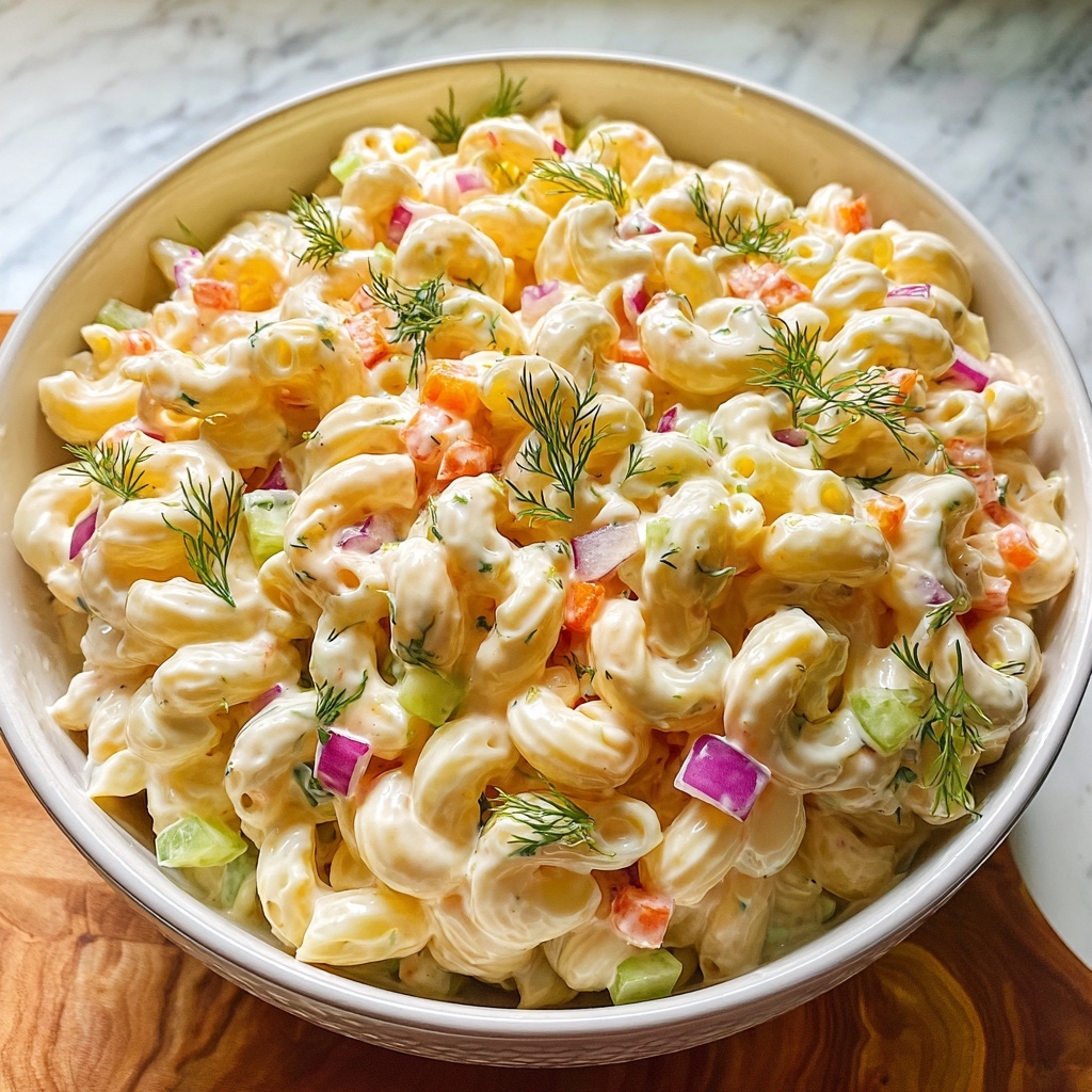 Classic Macaroni Salad with a Twist (Add Avocado + Dill) Recipe - Recipe Image